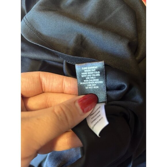 Torrid Mermaid Blue & Black Sequin Chiffon Skater Midi Dress V-Neck NWT Size 20 - Picture 12 of 12